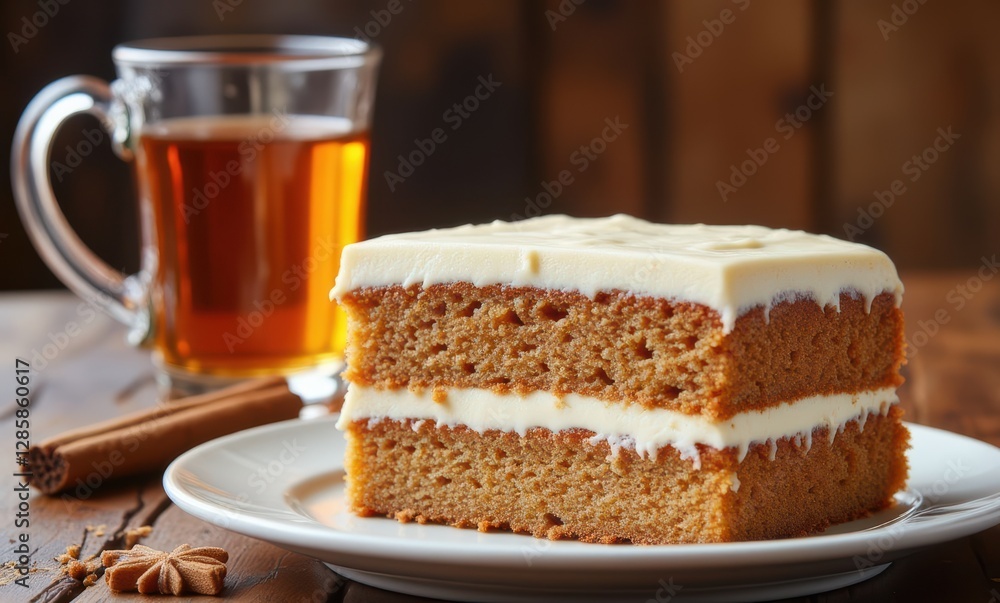 Delicious slice of layered cake Delicious slice of layered cake