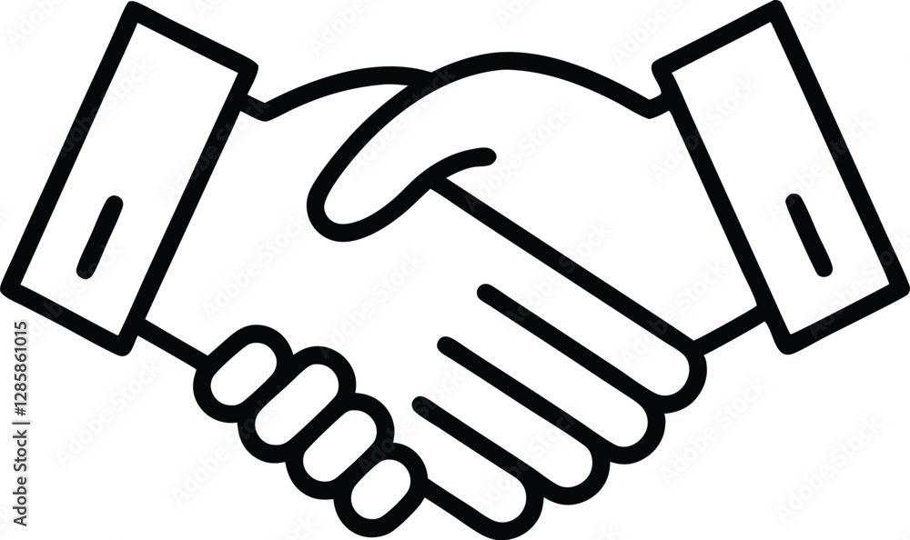 Hand Shake line art Vector, Hand Shake icon silhouette Vector, Handshake icon. Vector illustration Hand Shake line art Vector, Hand Shake icon silhouette Vector, Handshake icon. Vector illustration