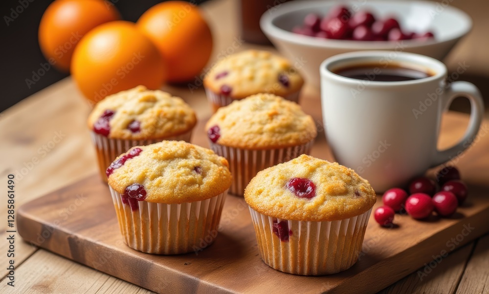 Freshly baked cranberry muffins Freshly baked cranberry muffins