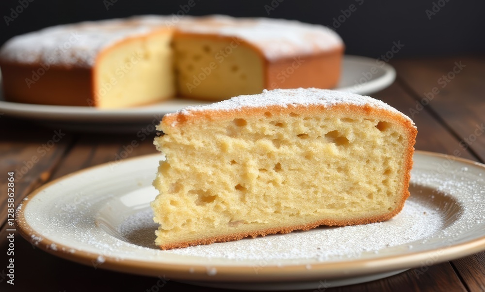 Delicious fluffy vanilla cake slice Delicious fluffy vanilla cake slice