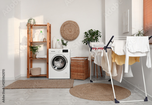 Interior of laundry room wi...