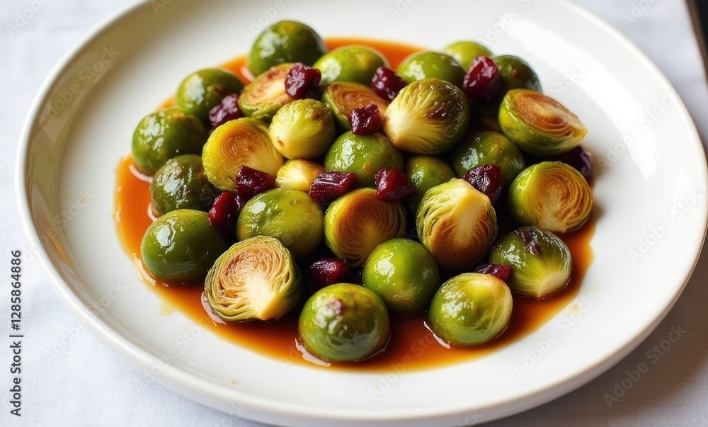 Brussels sprouts with cranberries glaze Brussels sprouts with cranberries glaze