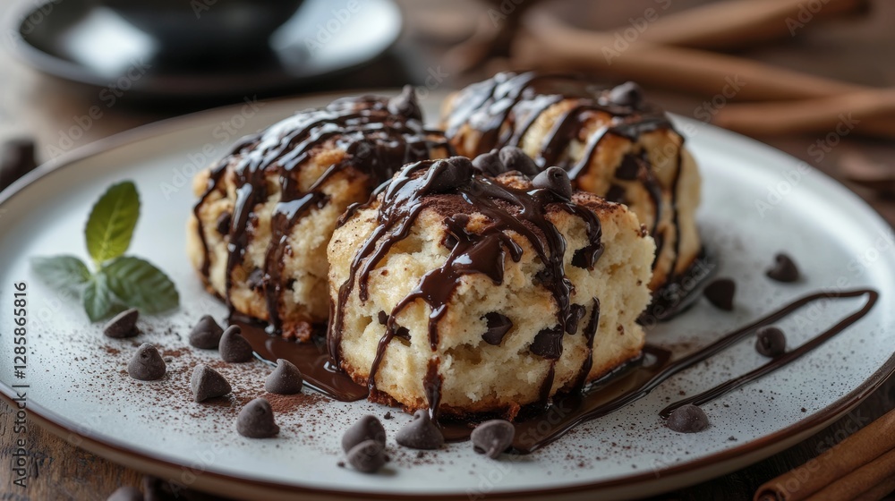 Decadent Mocha Scones with Chocolate Chips and Coffee Flavor Decadent Mocha Scones with Chocolate Chips and Coffee Flavor