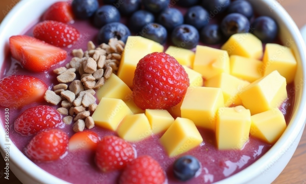 Colorful smoothie bowl with fruits Colorful smoothie bowl with fruits