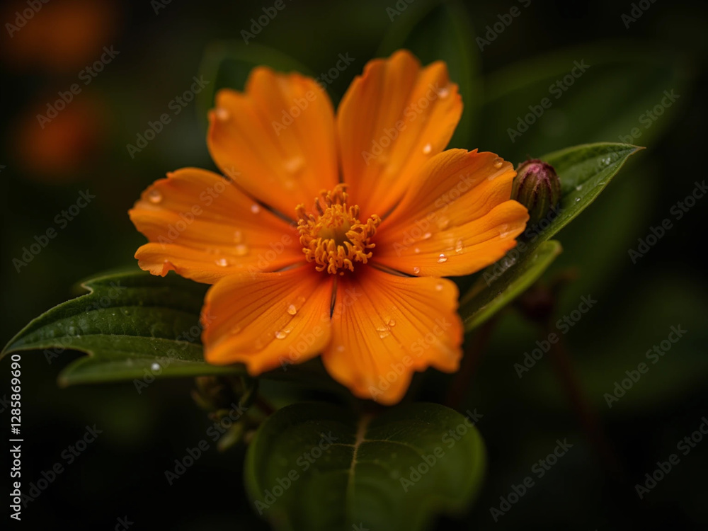  Close-Up of Raindrops on Flower Petals Showcasing Nature's Intricate Beauty
