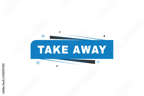 Take away banner template web element or advertising. vector design flat style.