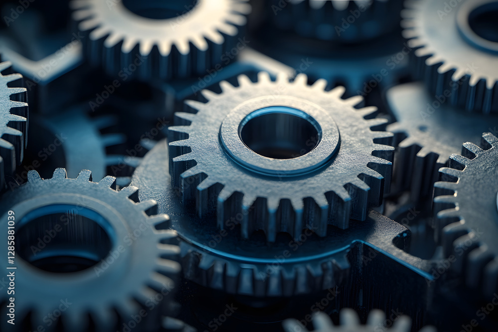 Gear and cogs wheels, clock mechanism, brass metal engine industrial Gear and cogs wheels, clock mechanism, brass metal engine industrial