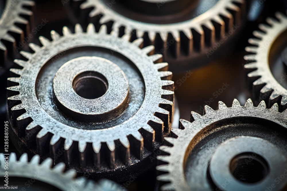 Gear and cogs wheels, clock mechanism, brass metal engine industrial Gear and cogs wheels, clock mechanism, brass metal engine industrial