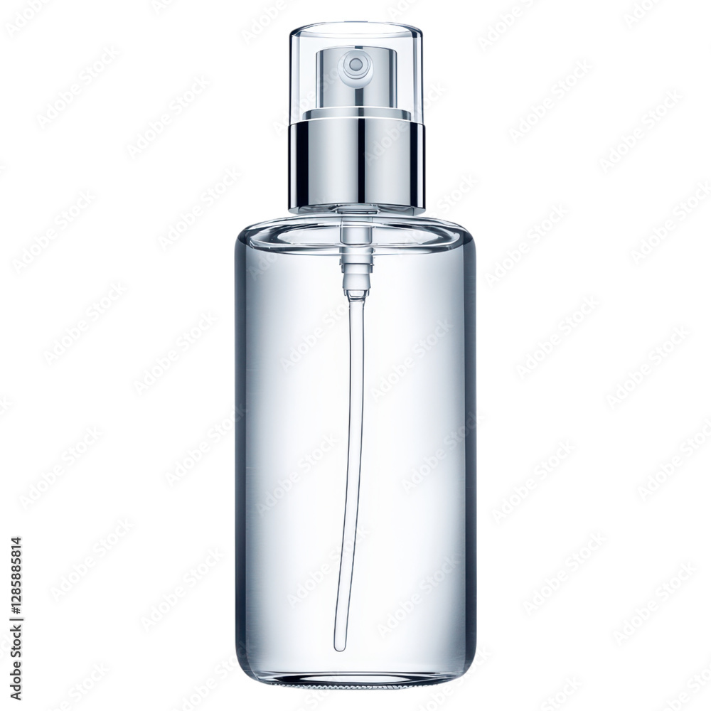 Clear spray bottle for refreshing summer, Summer element, isolated on transparent background Clear spray bottle for refreshing summer, Summer element, isolated on transparent background
