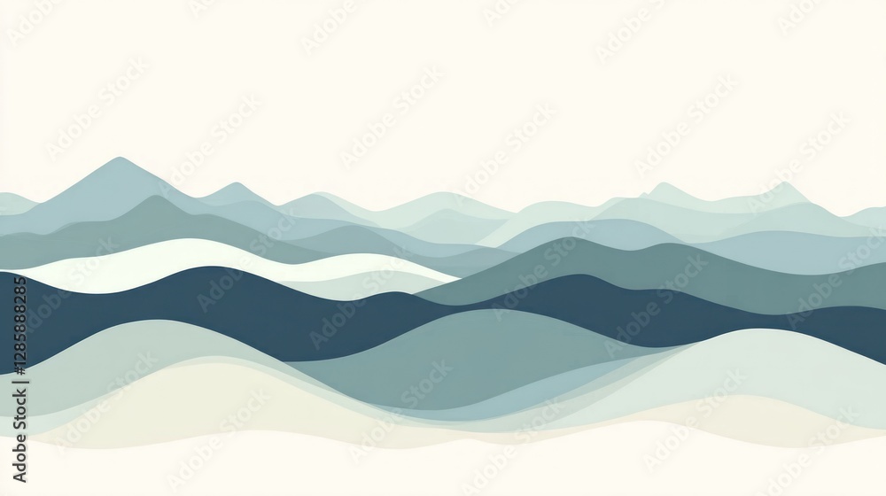 Abstract minimalist mountain range landscape illustration. Abstract minimalist mountain range landscape illustration.