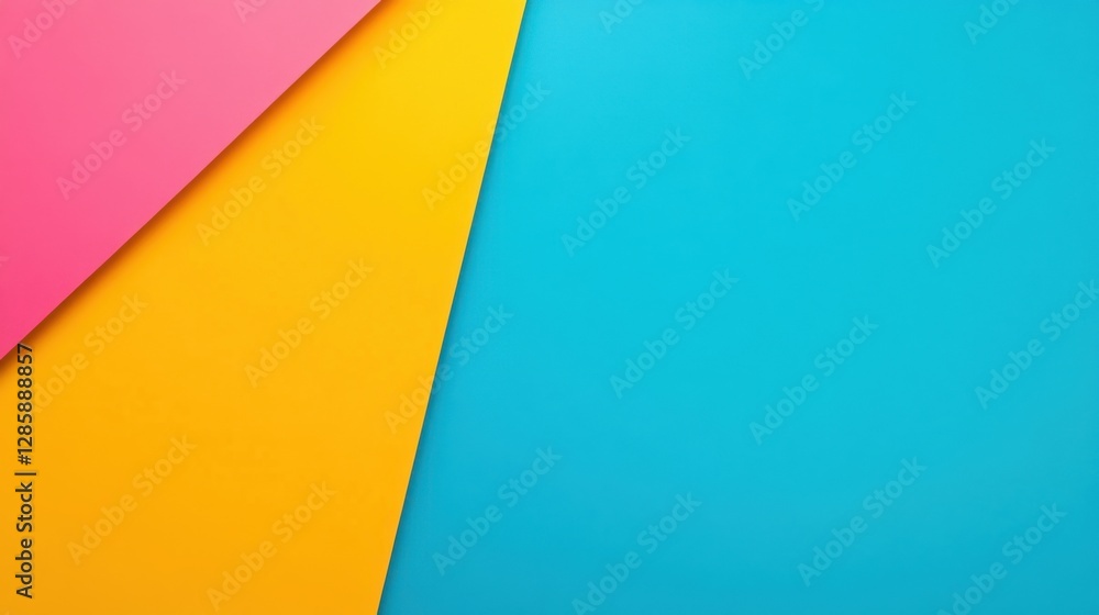 Vibrant Triangular Color Blocks in Pink, Yellow, and Blue Background Vibrant Triangular Color Blocks in Pink, Yellow, and Blue Background