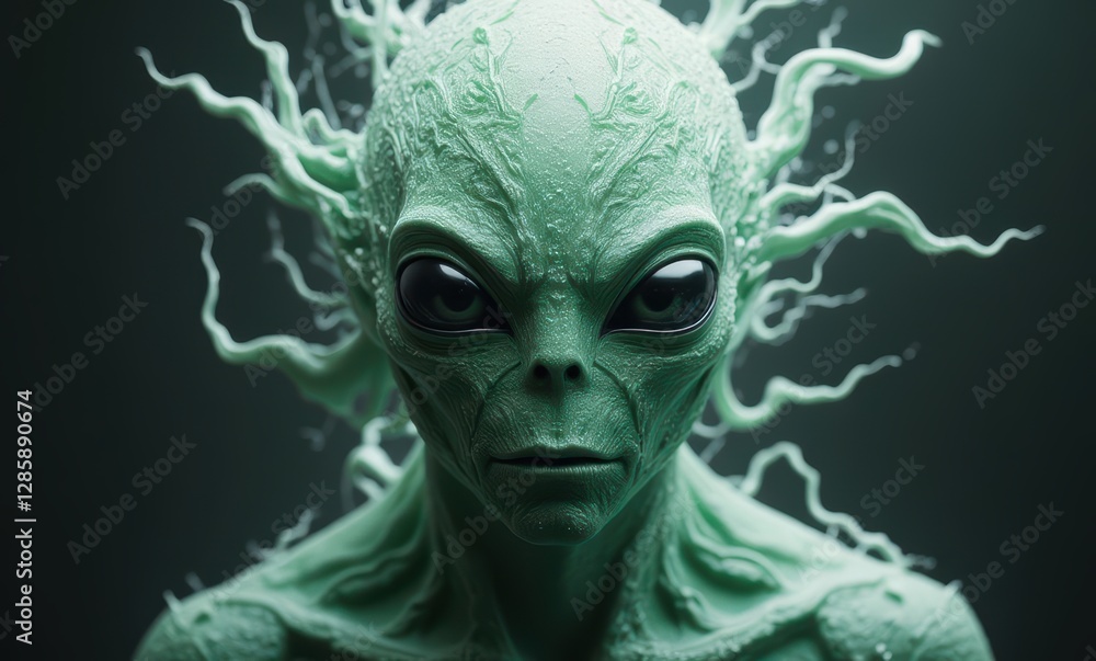 Mysterious alien creature portrait Mysterious alien creature portrait