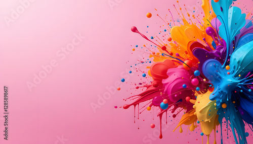 Vibrant Color Splash Explosion Background - Abstract art