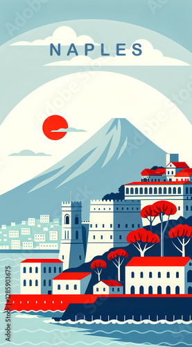 Naples - A Minimalist Tribute to Italy's Coastal Gem