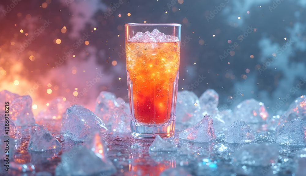 Beautiful sparkling flying juice cup scenery of nature Beautiful sparkling flying juice cup scenery of nature