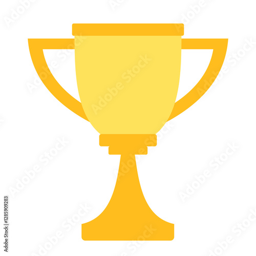 Golden Trophy Icon - Vector Illustration