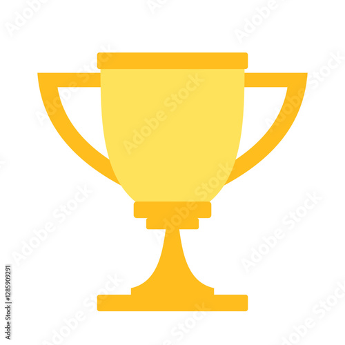Golden Trophy Icon - Vector Illustration