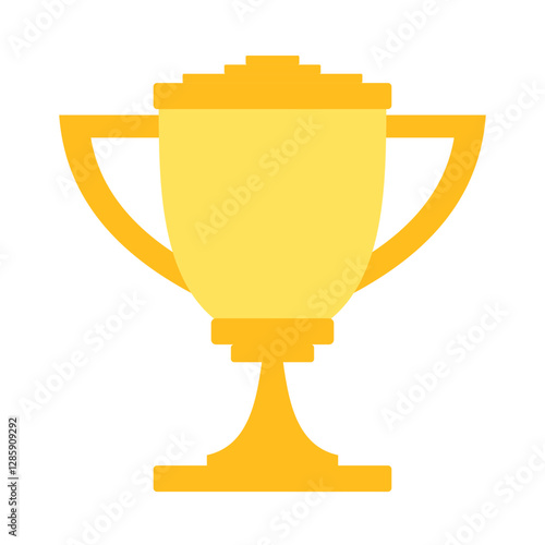 Golden Trophy Icon - Vector Illustration