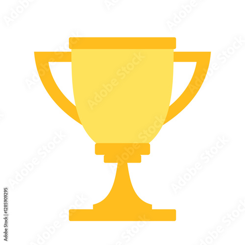 Golden Trophy Icon - Vector Illustration