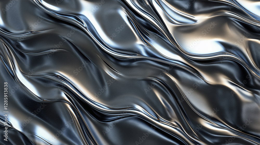Luxurious flowing metallic waves background for modern designs, branding, and digital art projects Luxurious flowing metallic waves background for modern designs, branding, and digital art projects