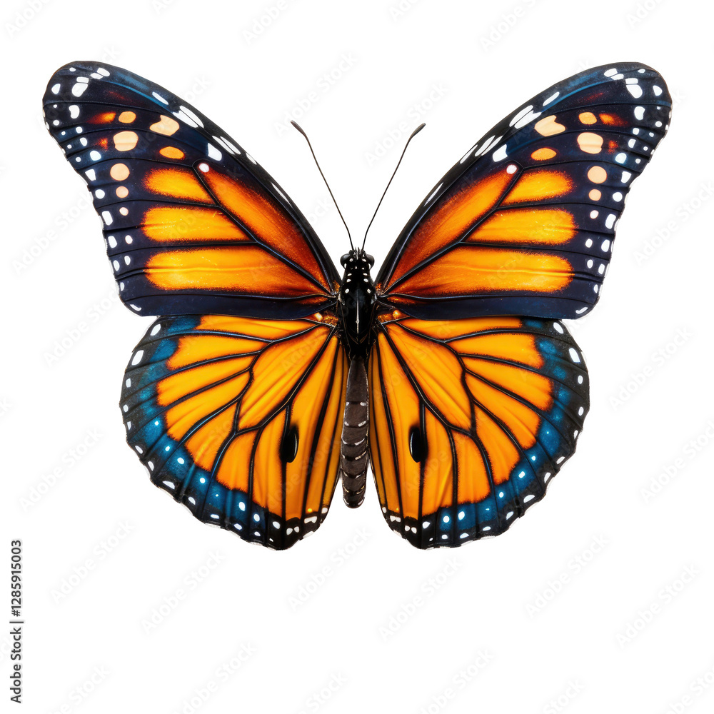 Obraz premium Detailed Monarch Butterfly Design on Transparent Background