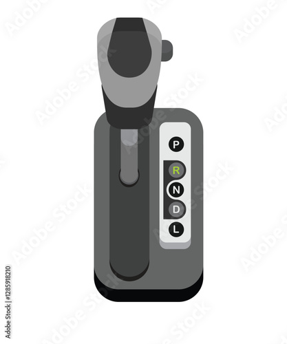 Automatic car gear lever. Simple flat illustration stock illustration