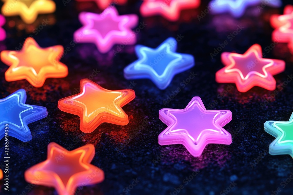 Obraz premium A close-up shot of a cluster of shining stars in the night sky