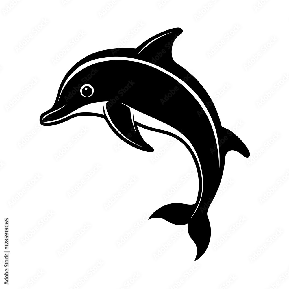 Vector dolphin silhouette art design on a transparent background Vector dolphin silhouette art design on a transparent background