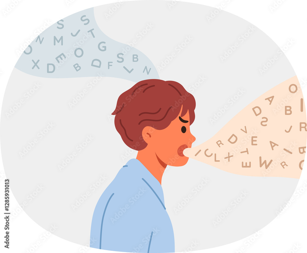 Man screams trying to manipulate people and instill misinformation in others to cause fear or hatred. Guy thinks and voices different things, manipulate listeners for propaganda purposes