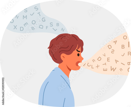 Obraz na płótnie Man screams trying to manipulate people and instill misinformation in others to cause fear or hatred. Guy thinks and voices different things, manipulate listeners for propaganda purposes w salonie