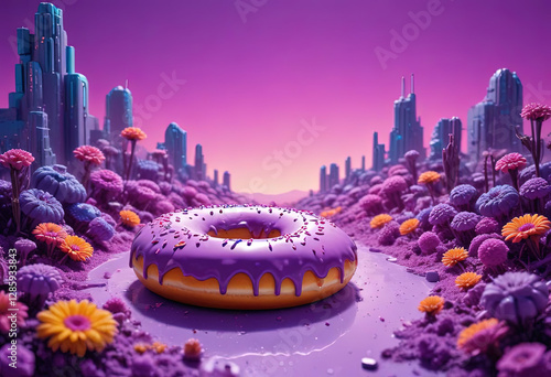 Donut city skyline