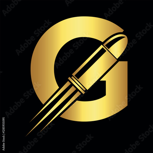 Bullet Logo combine with letter G vector template