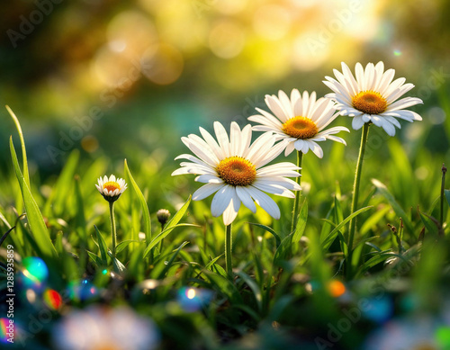 daisy flowers in the grass