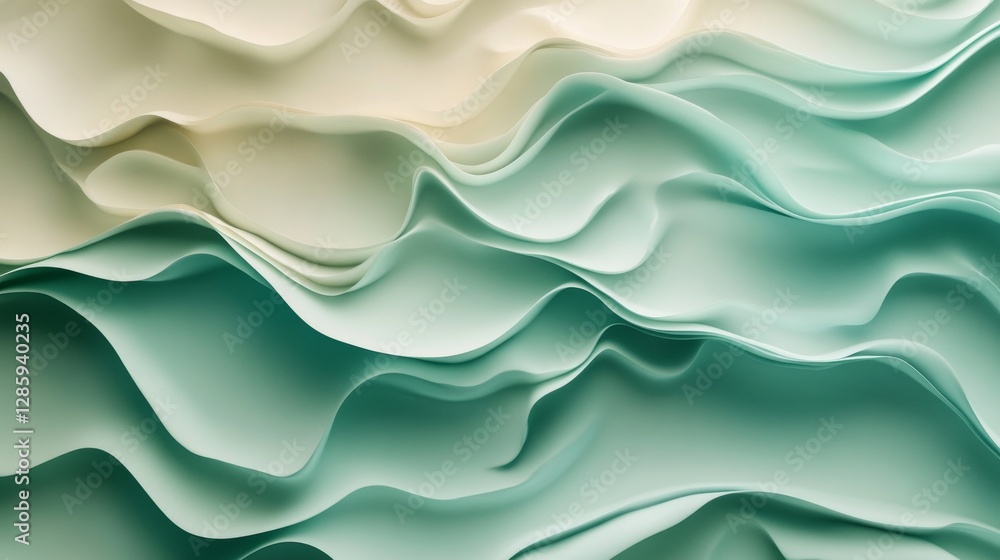 Abstract wave forms blend in an elegant gradient of colors Abstract wave forms blend in an elegant gradient of colors