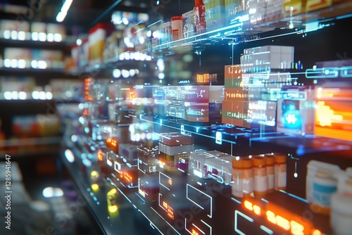 Wallpaper Mural A store filled with various medications and health supplies, ideal for use in medical or pharmacy settings Torontodigital.ca