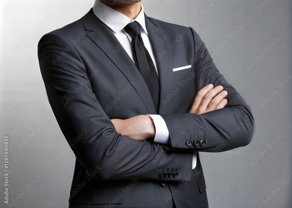 Confident Business Professional in a Dark Suit Confident Business Professional in a Dark Suit