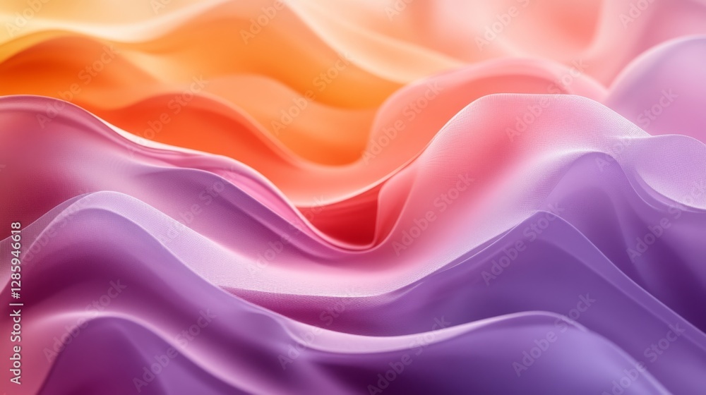 Fototapeta premium An abstract illustration showcasing vibrant colors and fluid smooth shapes