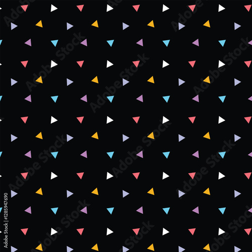 Colorful tiny cute triangle seamless pattern 