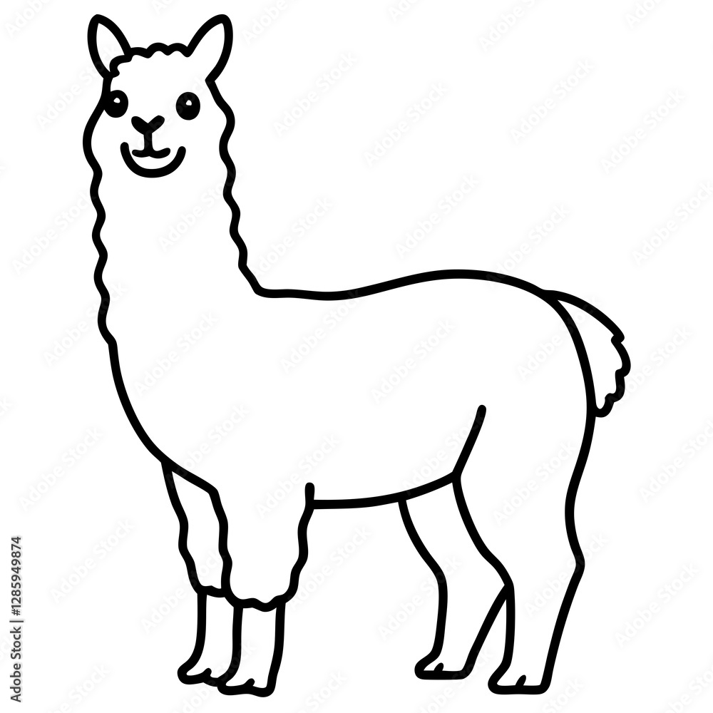 Elegant Alpaca Vector Art Elegant Alpaca Vector Art