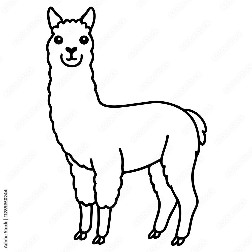 Elegant Alpaca Vector Art Elegant Alpaca Vector Art