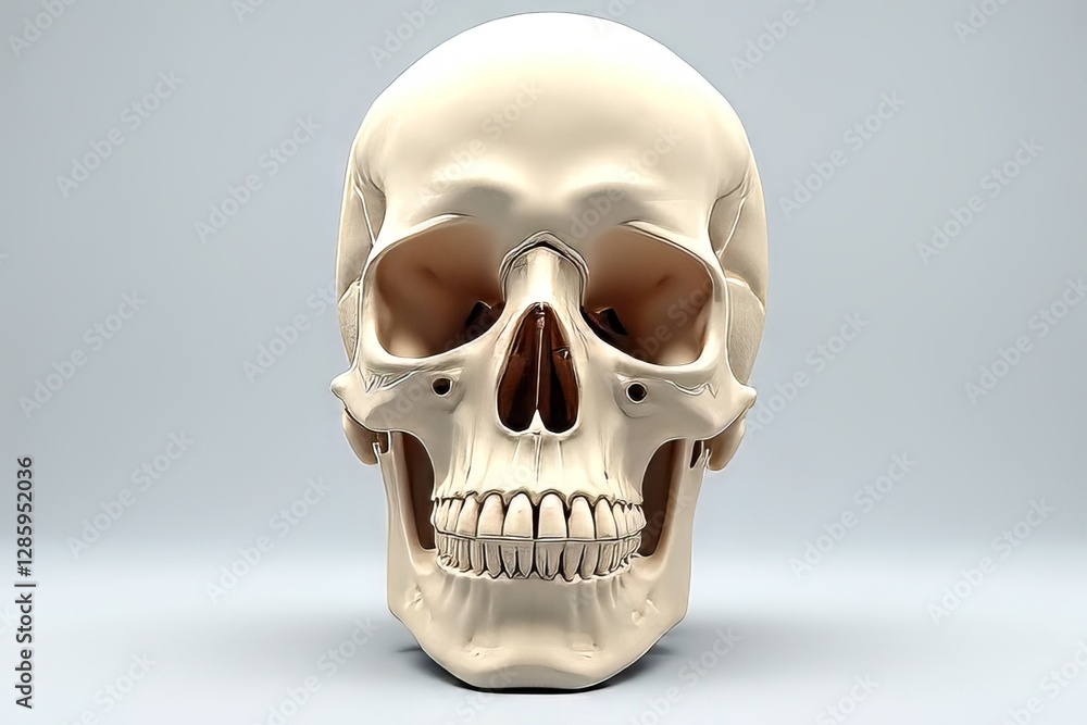 Fototapeta premium Realistic 3D Human Skull Model for Anatomy Study
