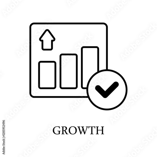 Icon a growth, isolated against a clean background.
