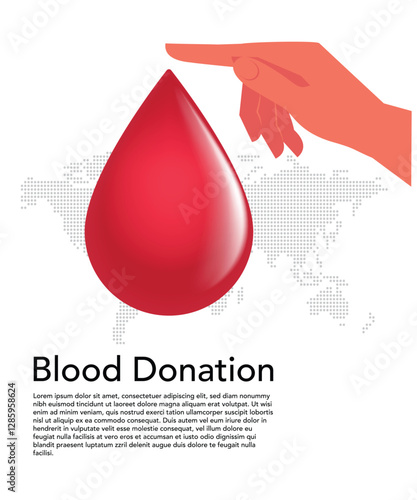 Blood donation concepts Vector poster templates with illustration