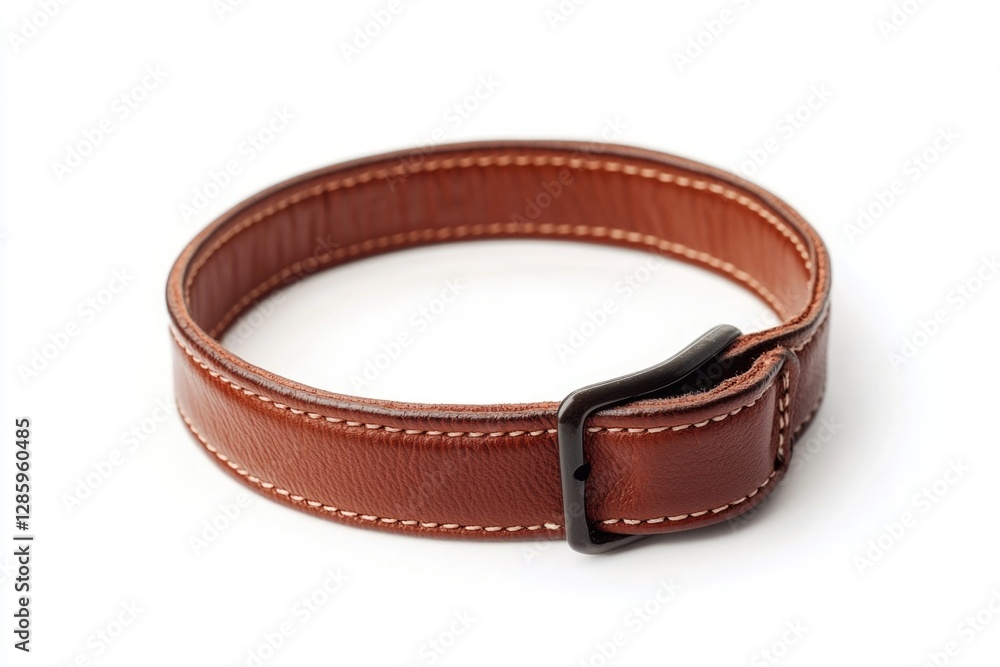 A brown leather strap with a metal buckle, suitable for various uses such as fashion accessories or outdoor activities A brown leather strap with a metal buckle, suitable for various uses such as fashion accessories or outdoor activities