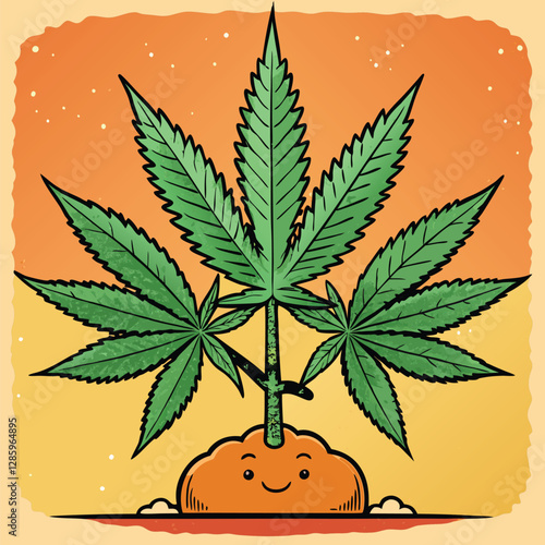 vector illustration of a cannabis