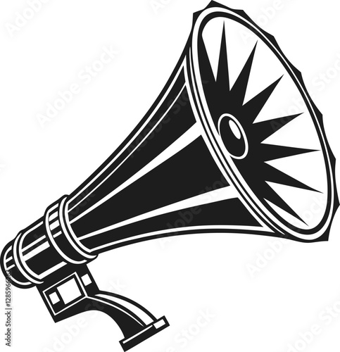 Silhouette of Megaphone sound illustration