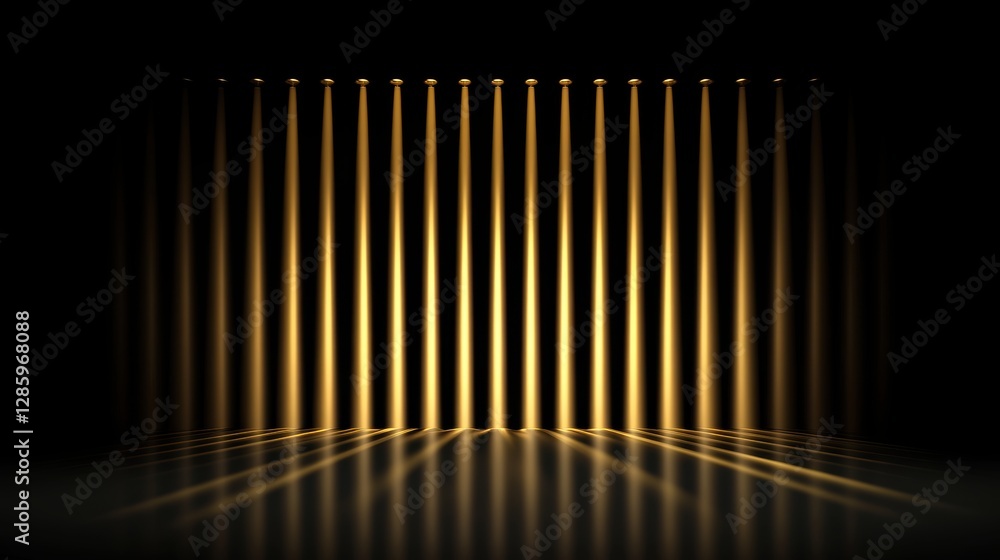 Enchanting Gold Lights Rays: A Mesmerizing Scene Background Enchanting Gold Lights Rays: A Mesmerizing Scene Background