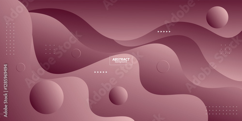 Modern purple geometric business banner design. Creative banner design with wave and circle shape as template. Simple horizontal banner. Vector Eps10