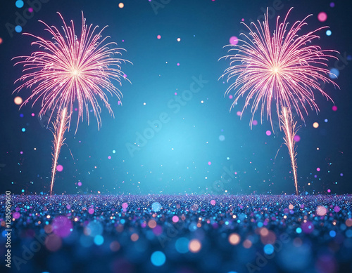 fireworks on the night sky
