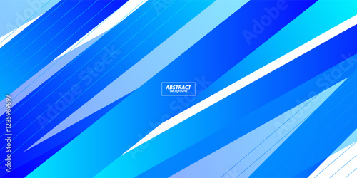 Abstract geometric square pattern in blue color overlapping with shadow. Realistic banner background. Vector Eps10